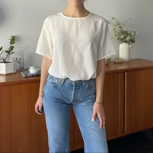 silky off-white blouse (thrifted)